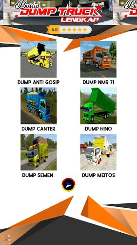 Bussid Dump Truck Lengkap Captura de tela 1