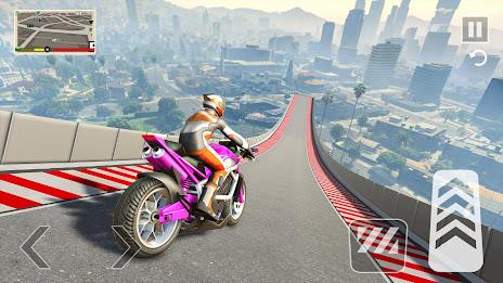 Mega Ramp Stunt Bike Games 3D Schermafbeelding 1