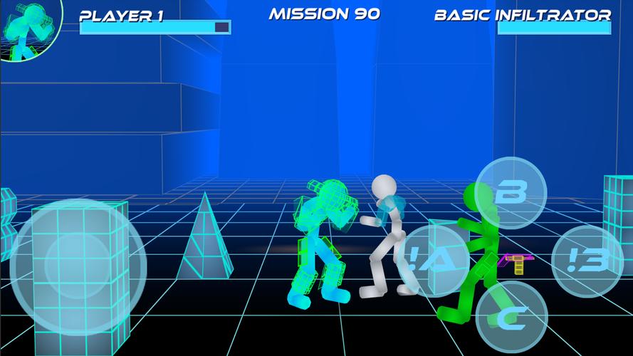 Stickman Neon Street Fighting Screenshot 1