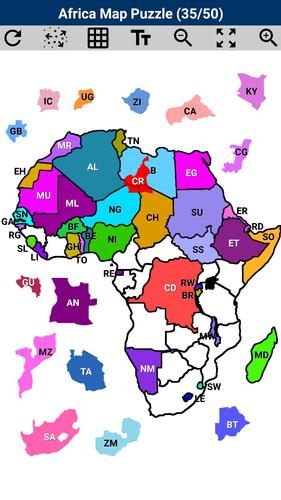 Schermata Africa Map Puzzle 1