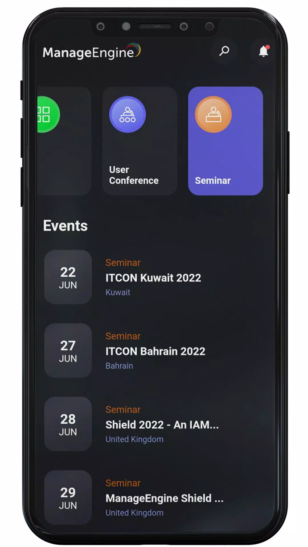 ManageEngine Events Schermafbeelding 2