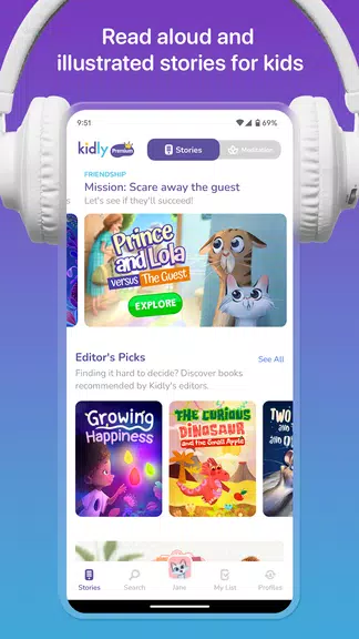 Kidly – Stories for Kids Schermafbeelding 0