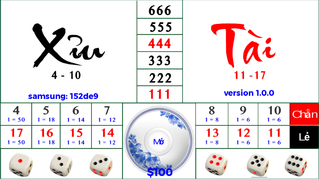 Tai xiu Dan gian应用截图第1张