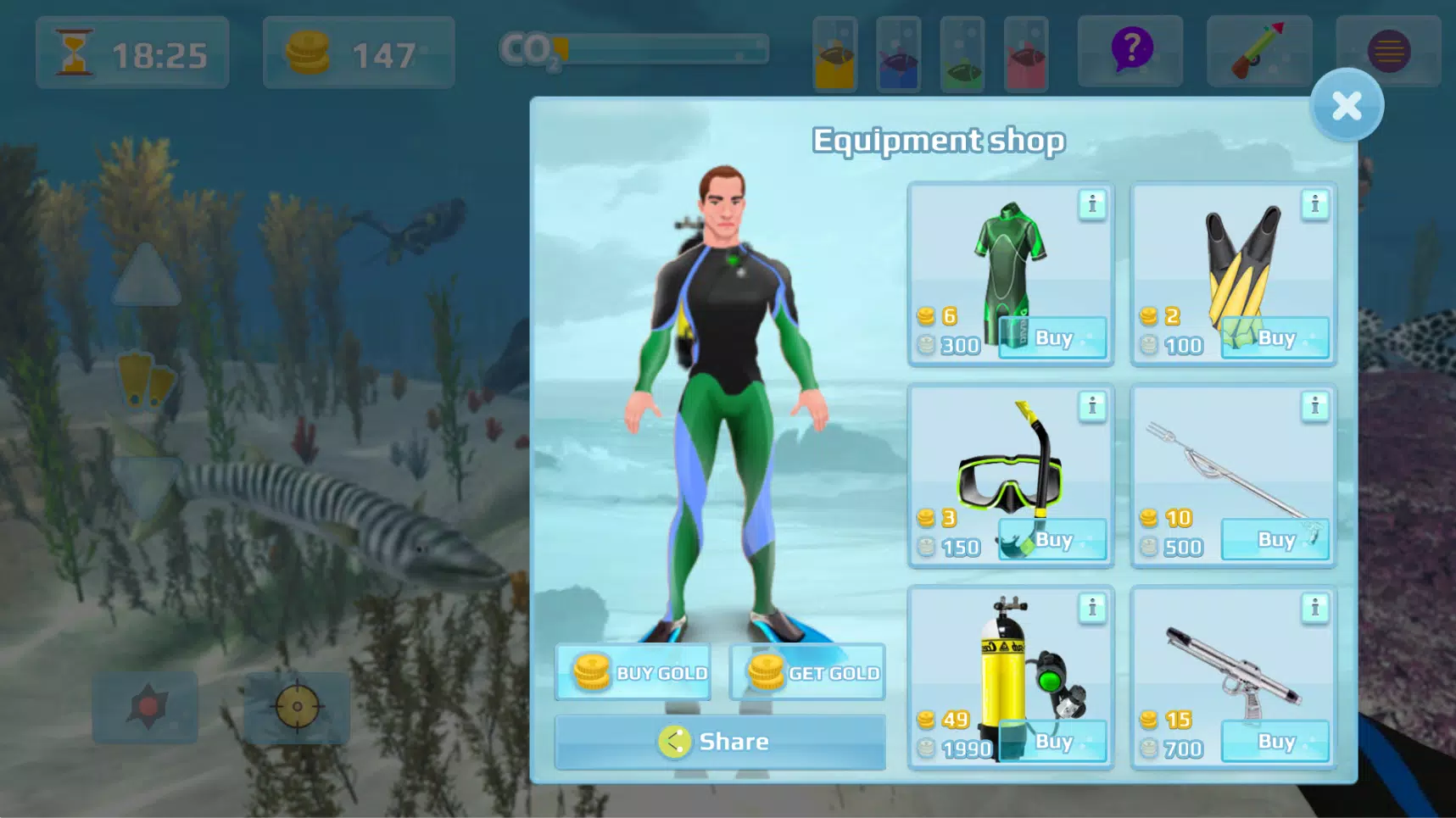 Hunter underwater spearfishing Screenshot 2