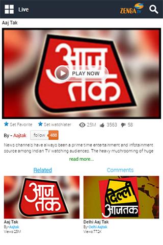 ZengaTV Mobile TV Live TV स्क्रीनशॉट 2