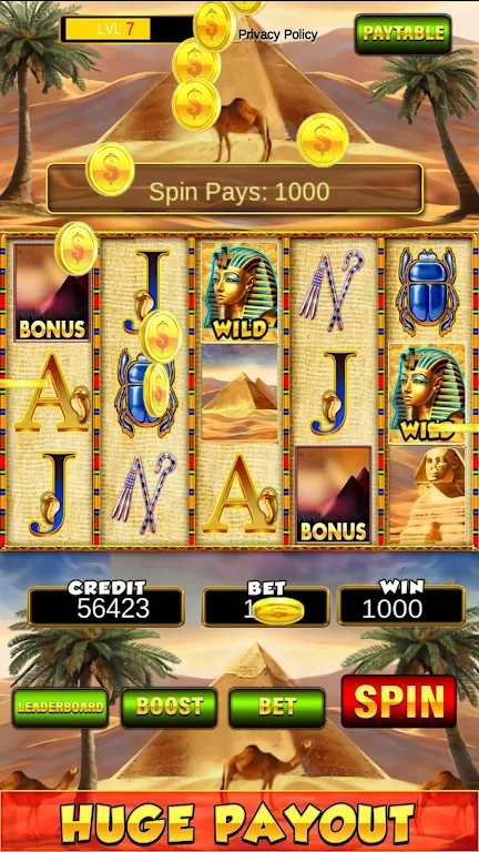 Slot Machine: New Pharaoh Slot - Casino Vegas Feel スクリーンショット 0