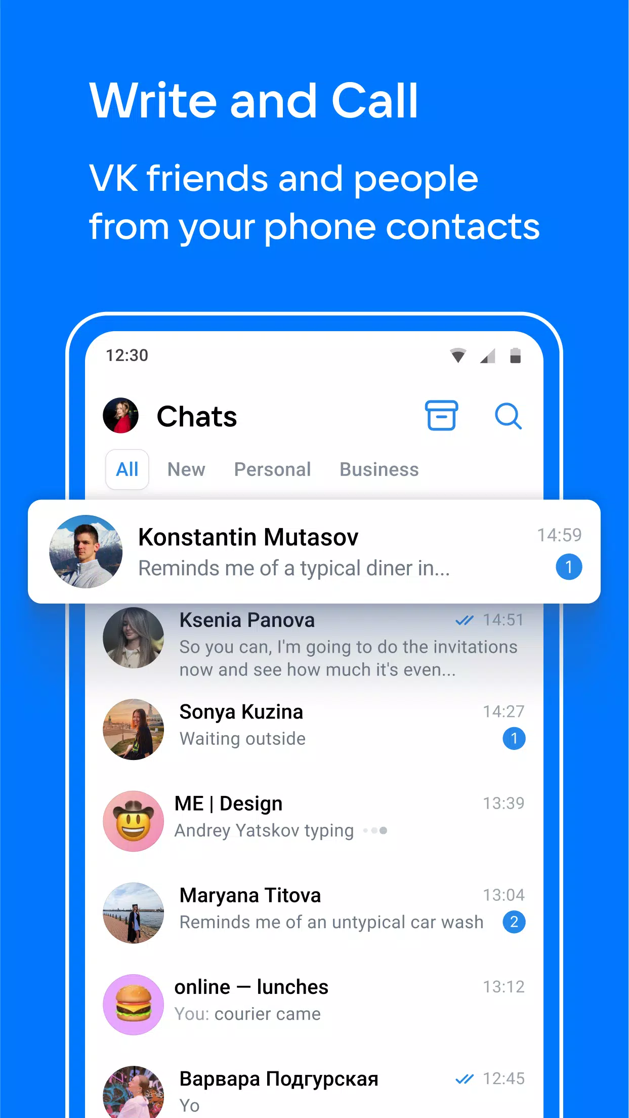 VK Messenger Ekran Görüntüsü 0