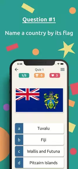 Flags Quiz:  World Geo Trivia Скриншот 1