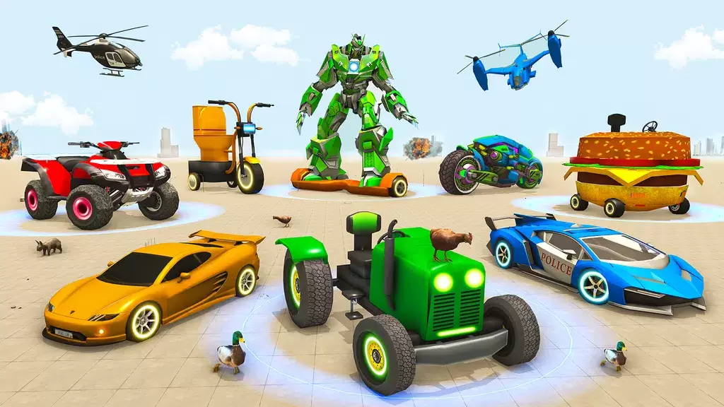 Police Tiger Robot Car Game 3d Tangkapan skrin 3