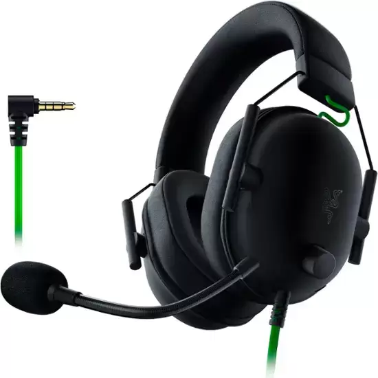 Razer - Blackshark V2 X Headset de jogos com fio para PC, PS5, PS4, Switch, Xbox X | S e Xbox One - Black