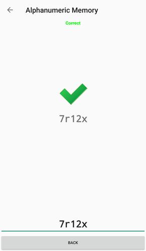 Schermata Alphanumeric Memory 3