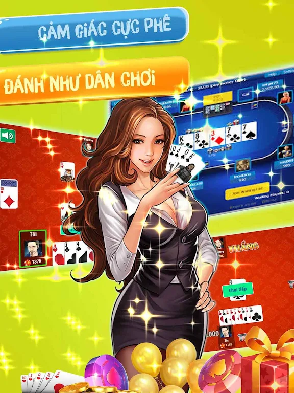 Đánh  tiến lên OFFLINE - tien len mien nam Ekran Görüntüsü 1