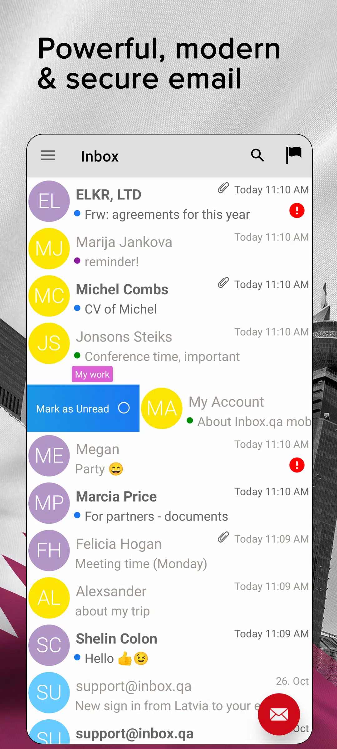 Inbox.qa email Captura de tela 0