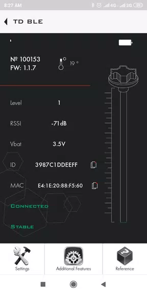 Escort sensors config app Zrzut ekranu 3