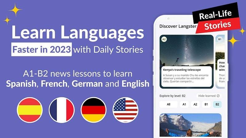 Learn Languages with Langster Ekran Görüntüsü 0