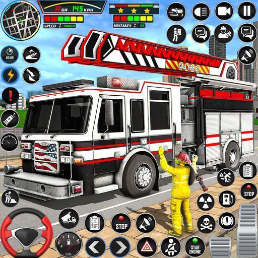 Firefighter: Fire Truck games स्क्रीनशॉट 0