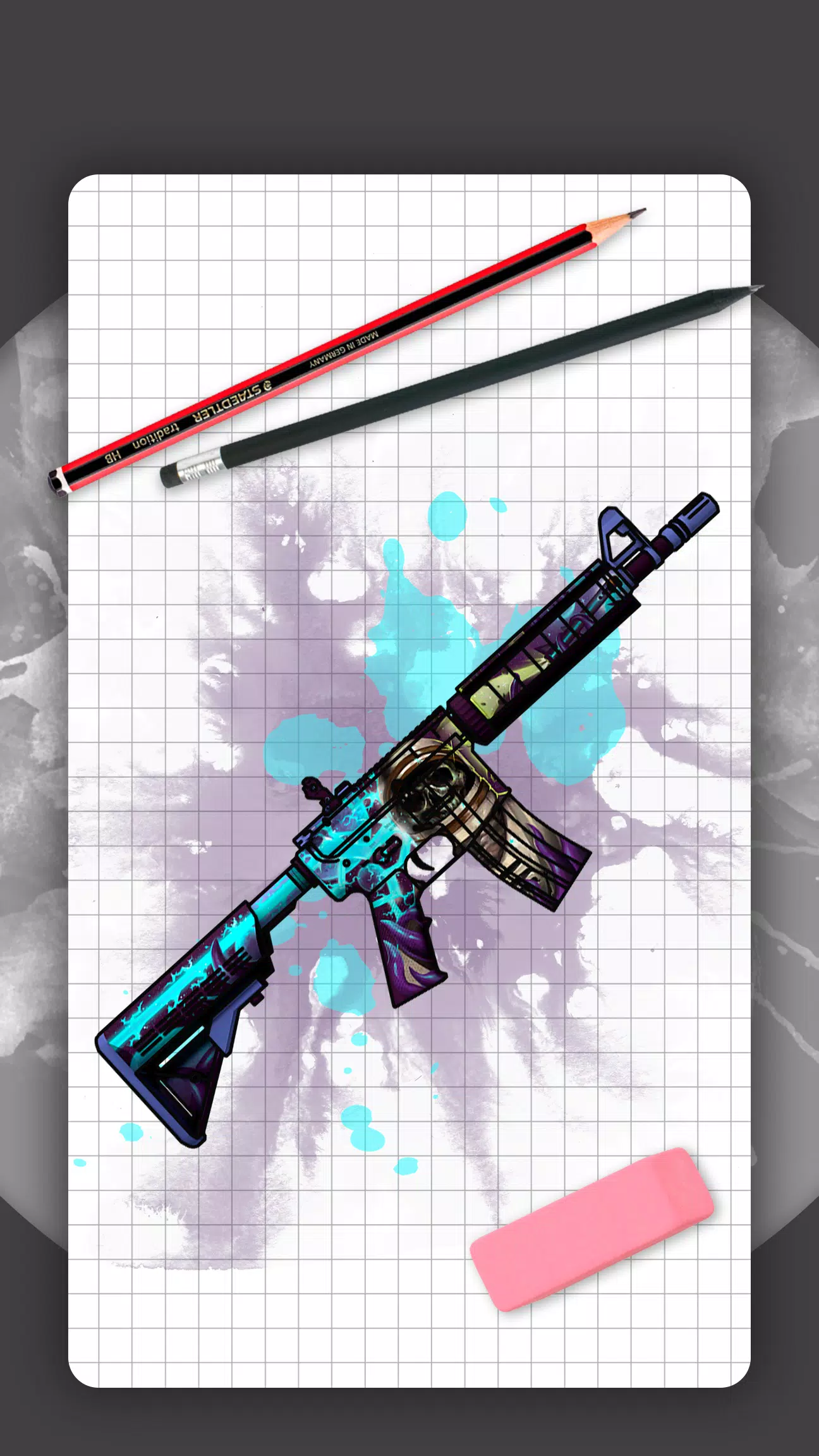 How to draw weapons. Skins Ekran Görüntüsü 0