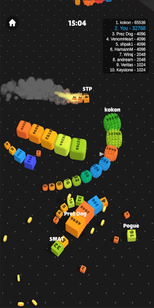 Snake Cube Arena: Merge 2048 ภาพหน้าจอ 2