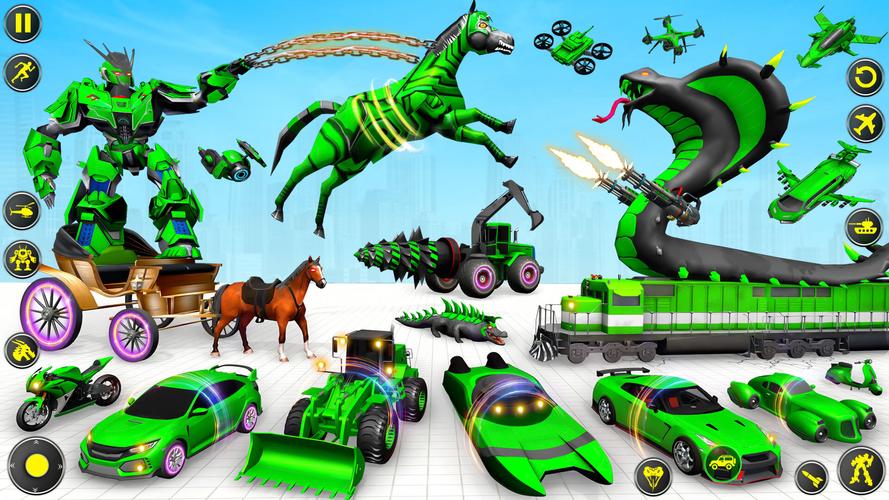 Horse Robot: Car Robot Games Schermafbeelding 1