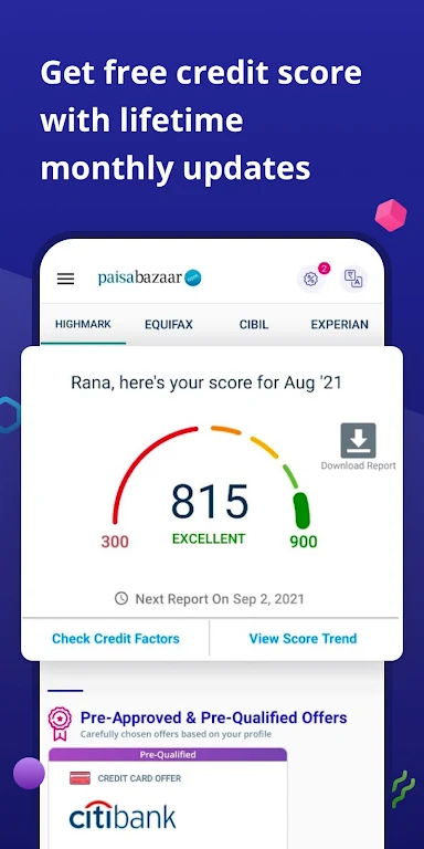 CreditScore, CreditCard, Loans Screenshot 1