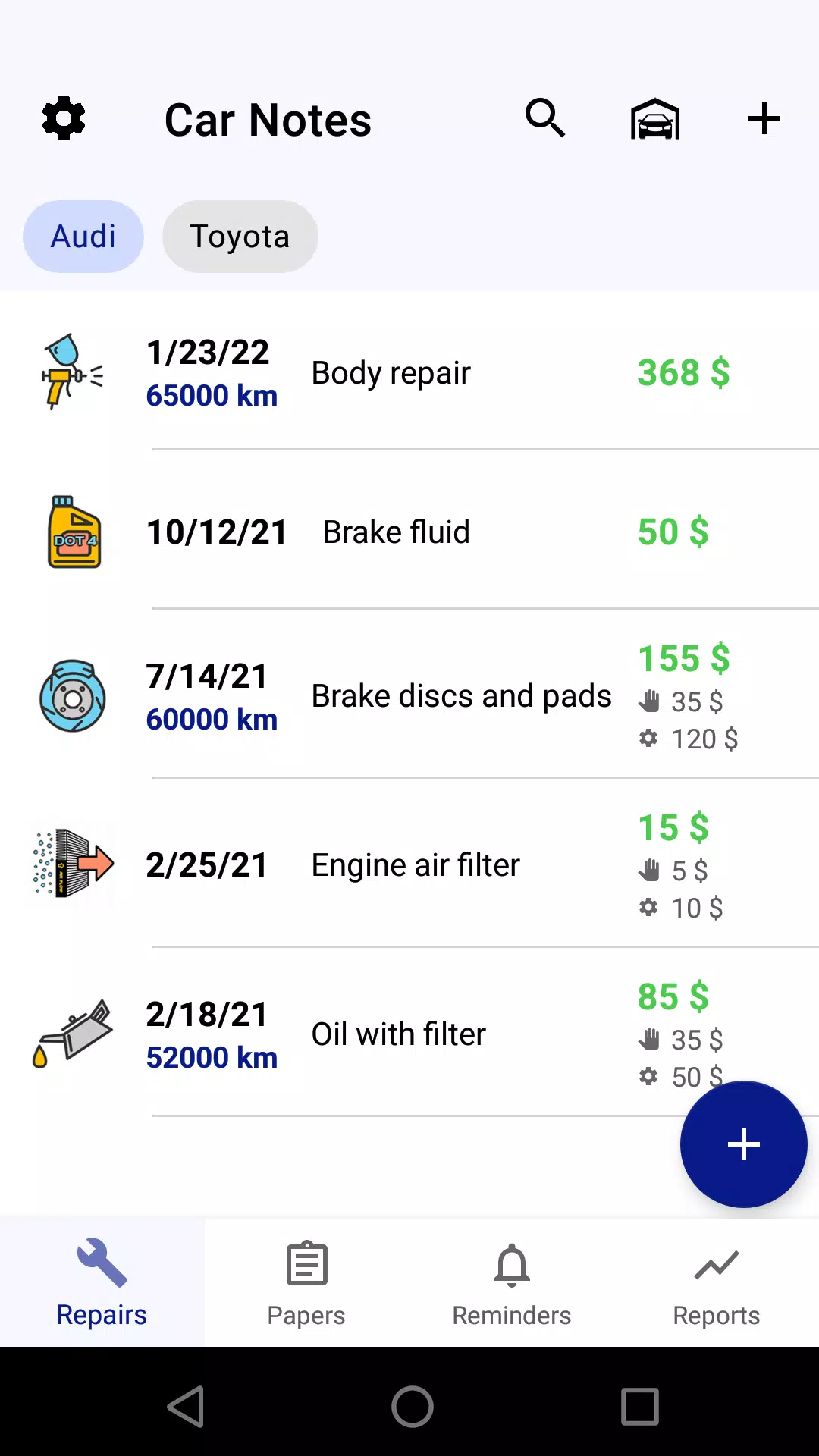 Car service tracker スクリーンショット 0