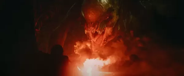 Close-up of D-Rex creature