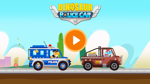 Dinosaur Police Car kids Games Zrzut ekranu 2