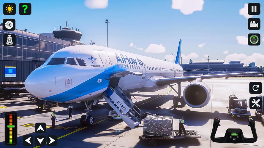 Airplane Simulator 3D Offline Captura de pantalla 3