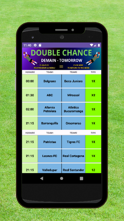 Football Double Chance स्क्रीनशॉट 1