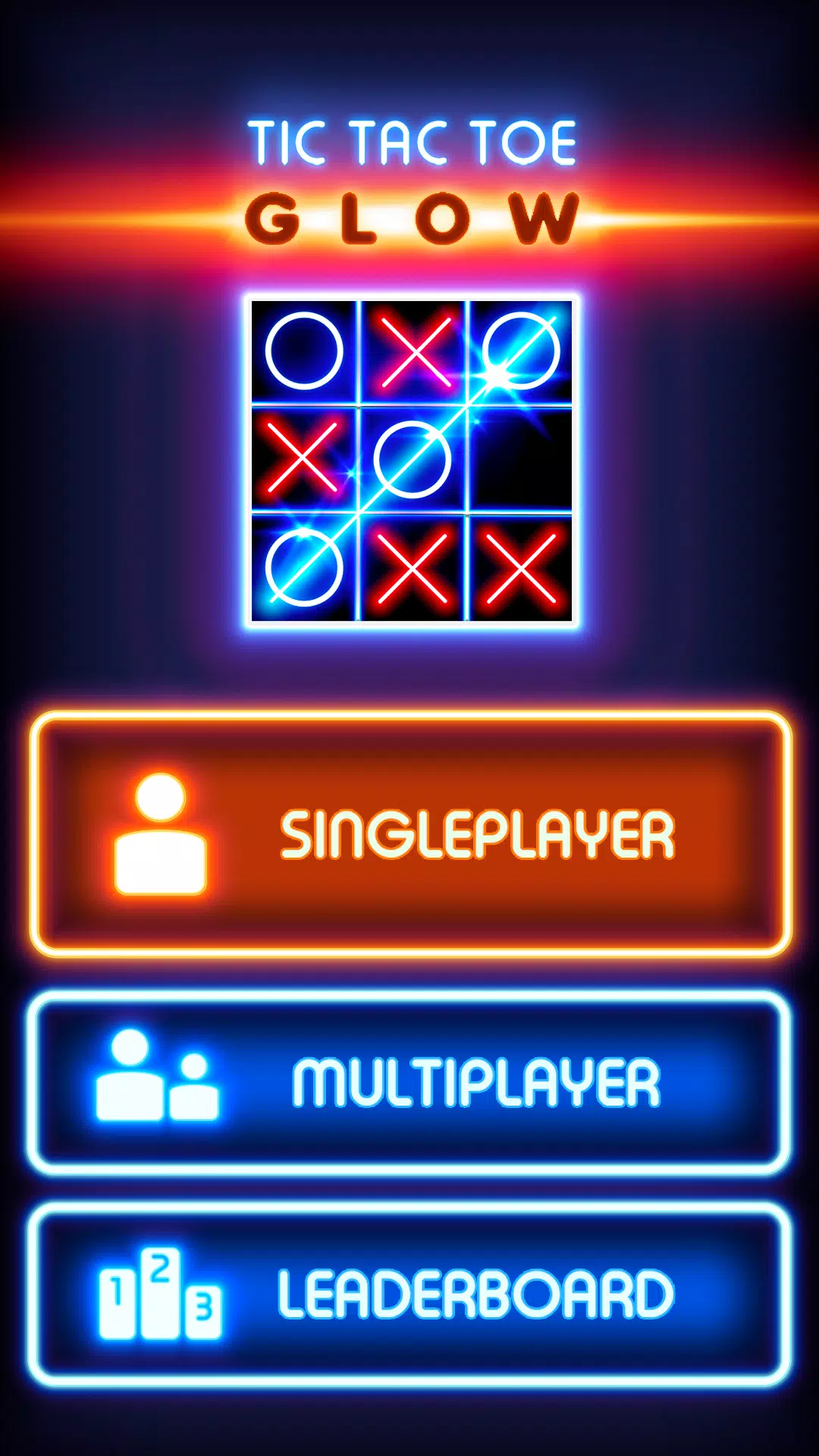 Tic Tac Toe Glow: 2 Players应用截图第0张