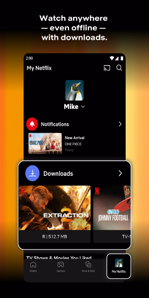 Netflix APK ဖန်သားပြင်ဓာတ်ပုံ 1