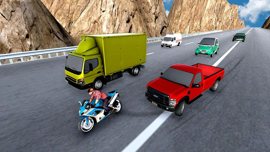 City Bike Traffic Race in Crowd Taxi 3D Screenshot 3