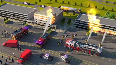 911 Rescue Fire Truck 3d Games Скриншот 1