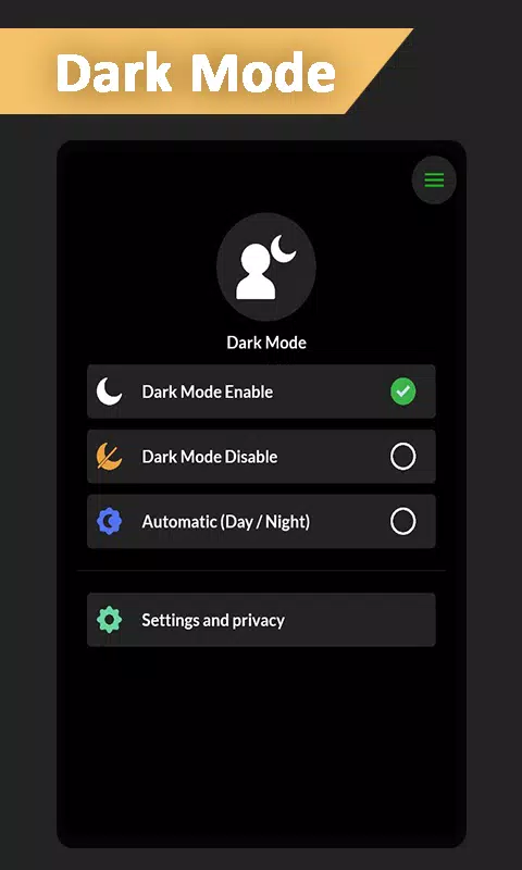 Dark Mode Schermafbeelding 2