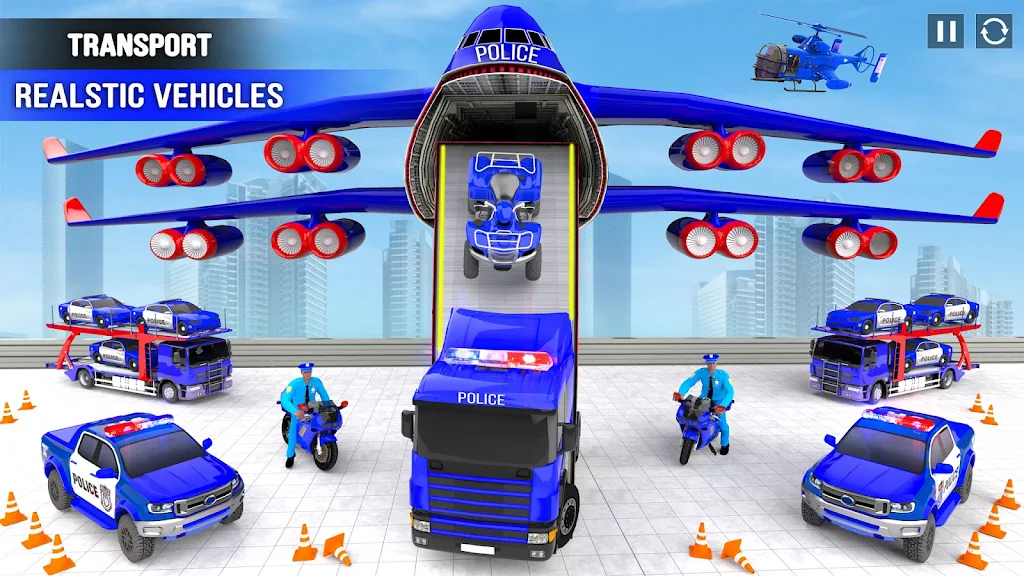 Police Car transporter Game 3D Скриншот 3