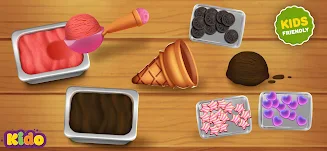 Ice Cream Making Game For Kids Ảnh chụp màn hình 1