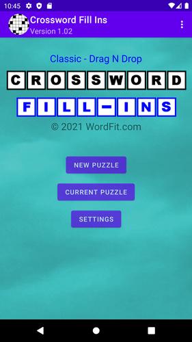 Drag-n-Drop Crossword Fill-Ins Captura de pantalla 0