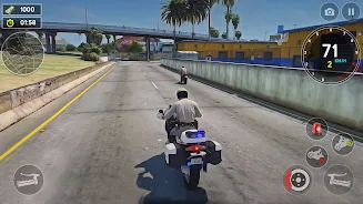 US Police Bike Rider Simulator स्क्रीनशॉट 0