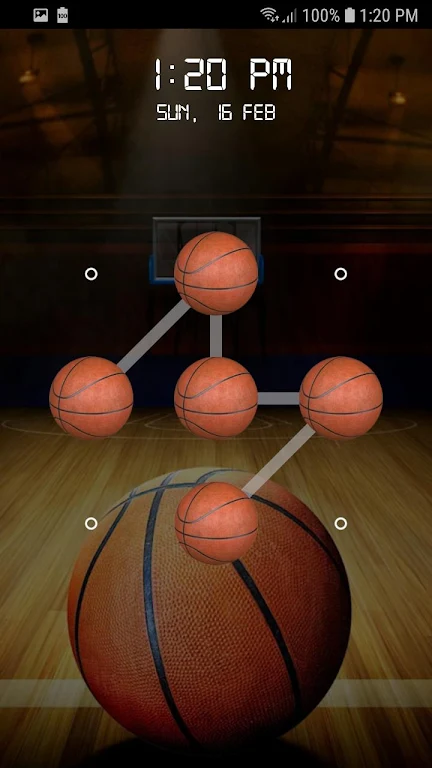 Basketball Screen Lock Pattern ภาพหน้าจอ 0