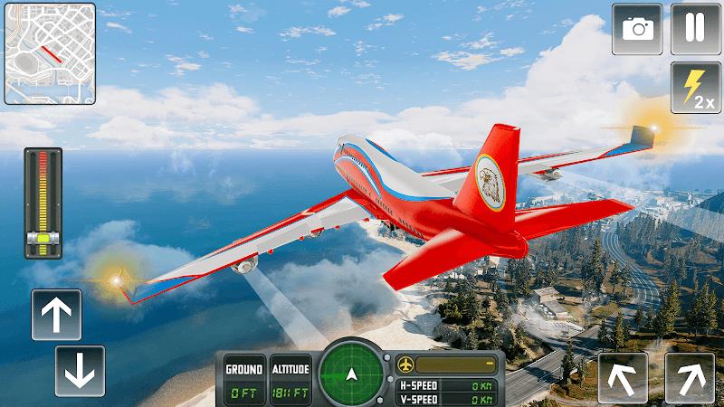 Flying Airplane Pilot Games ဖန်သားပြင်ဓာတ်ပုံ 1