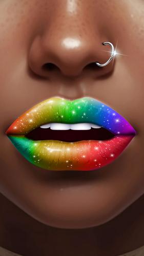 Lip Art Beauty DIY Makeup Game Captura de tela 1