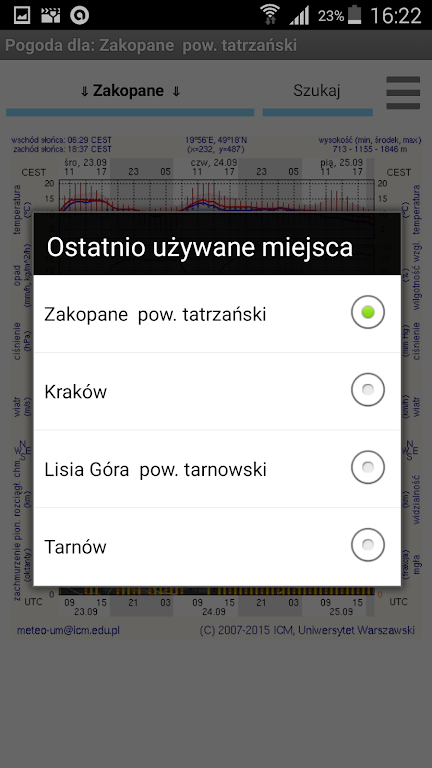 Meteo ICM (nieoficjalna) 스크린샷 3