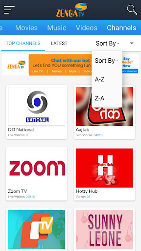 ZengaTV Mobile TV Live TV Ảnh chụp màn hình 3