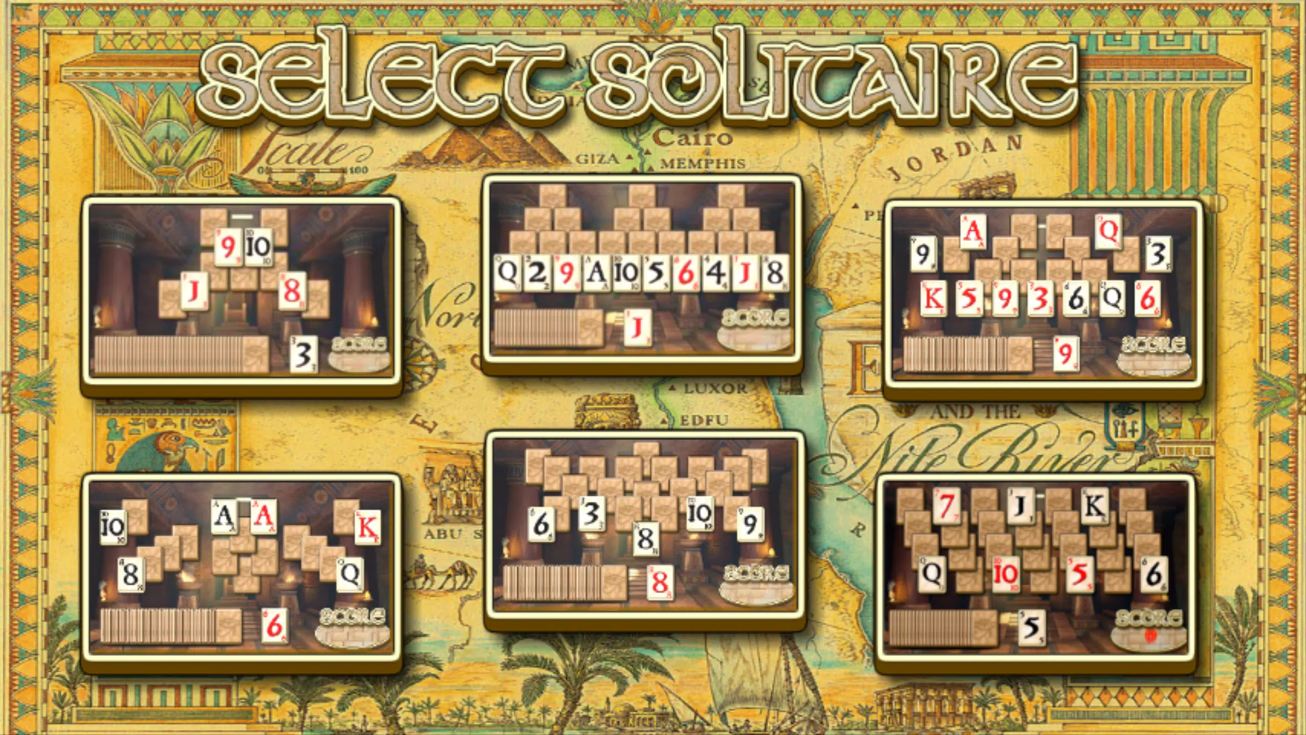 Egypt Solitaire ဖန်သားပြင်ဓာတ်ပုံ 1