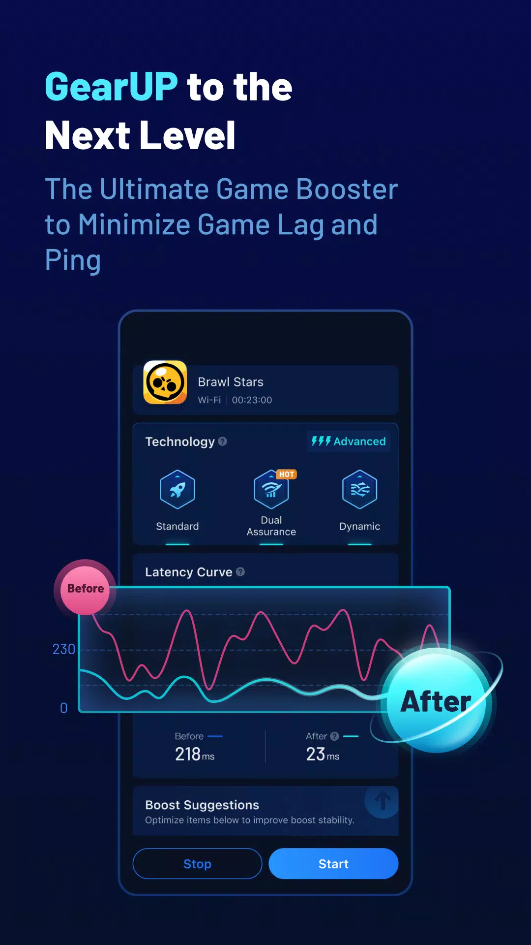 GearUP Game Booster: Lower Lag Capture d'écran 0