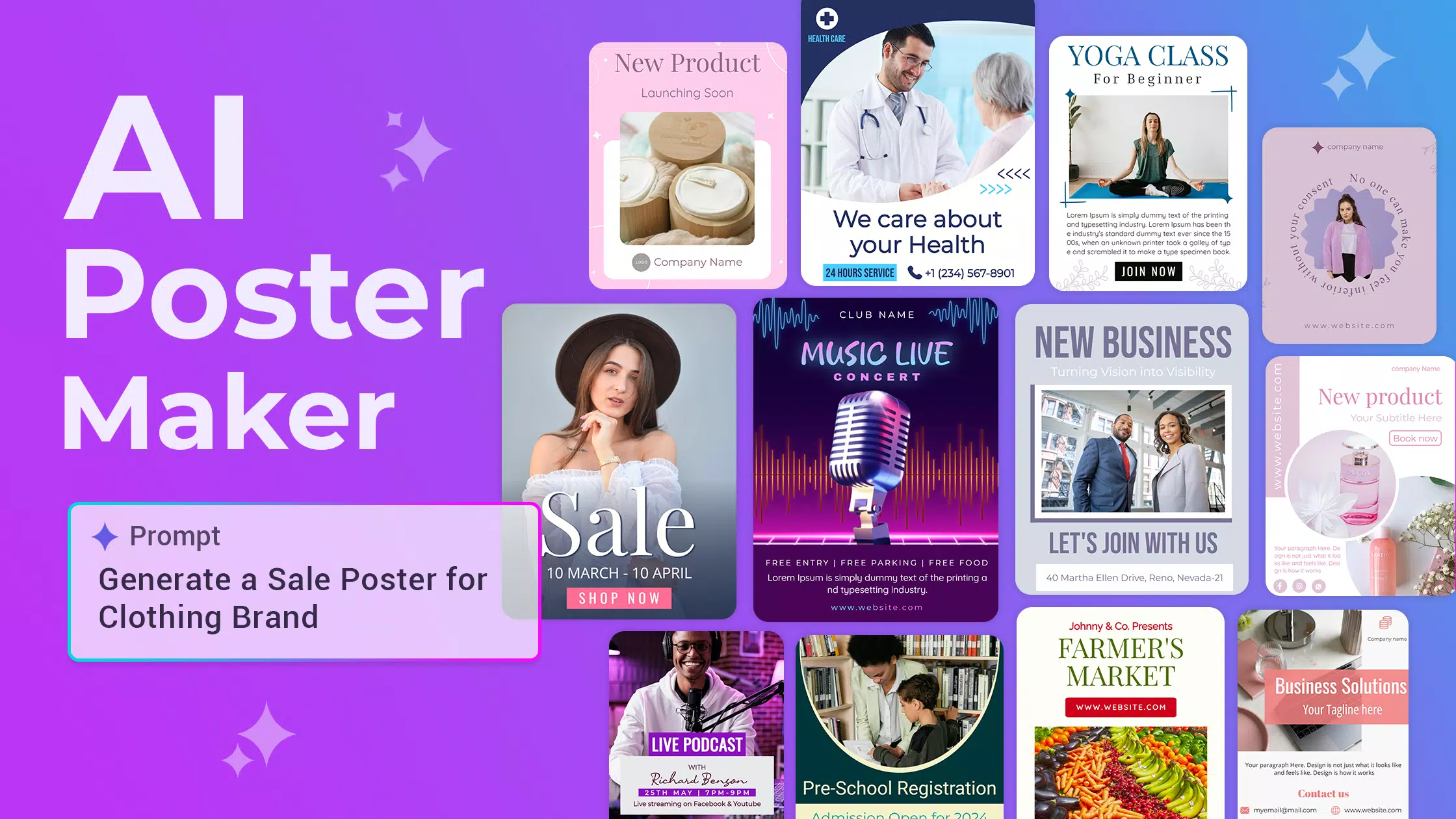 Poster Maker AI flyer maker ဖန်သားပြင်ဓာတ်ပုံ 0