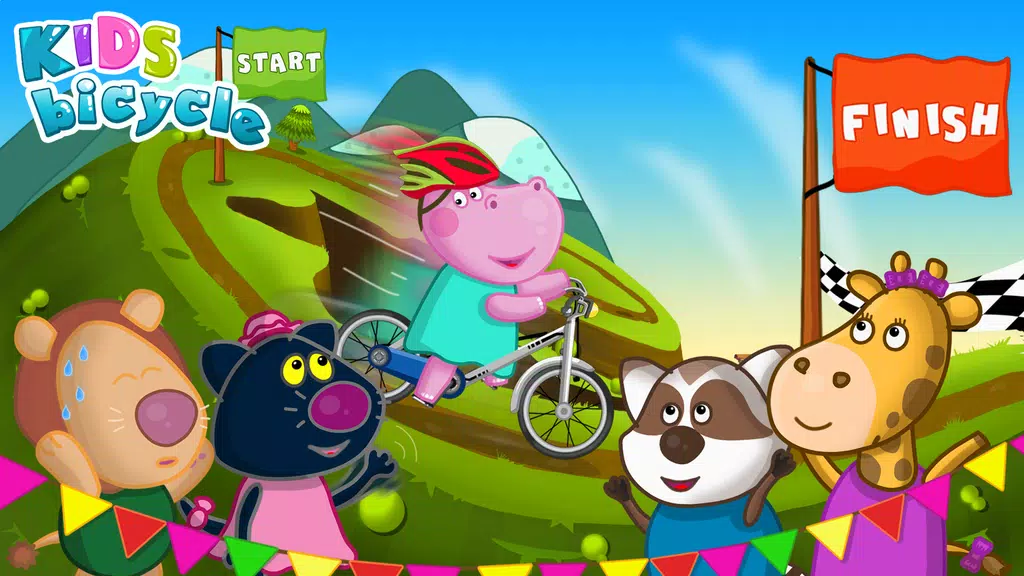 Hippo Bicycle: Kids Racing ဖန်သားပြင်ဓာတ်ပုံ 0