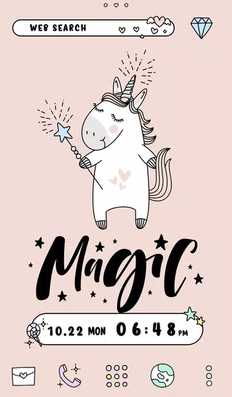 Unicorn Magic Theme ภาพหน้าจอ 0