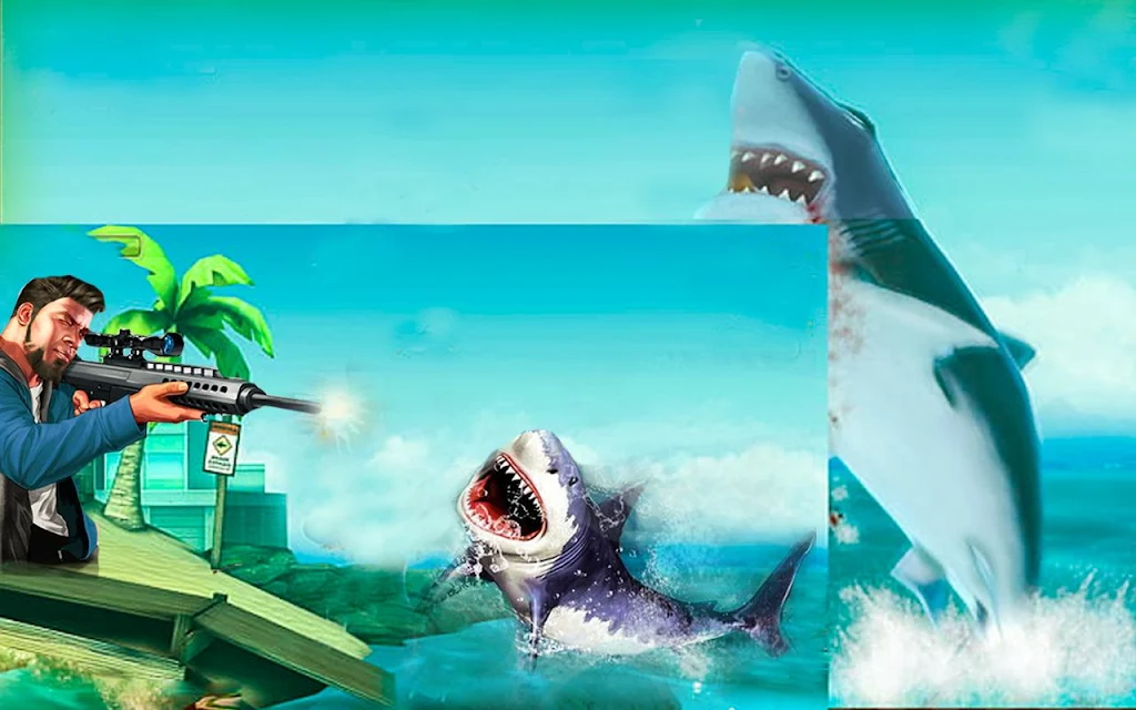 Real Whale Shark Hunting Games Captura de tela 1