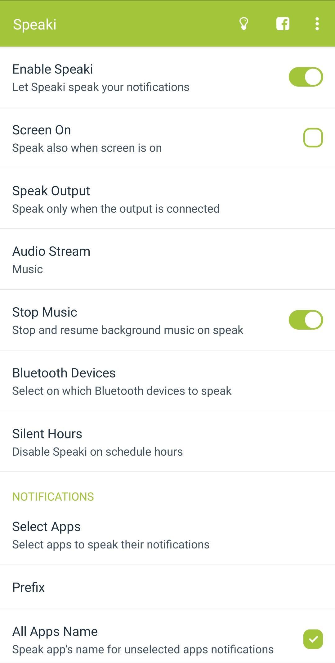 Speaki - Voice Notifications Ekran Görüntüsü 0